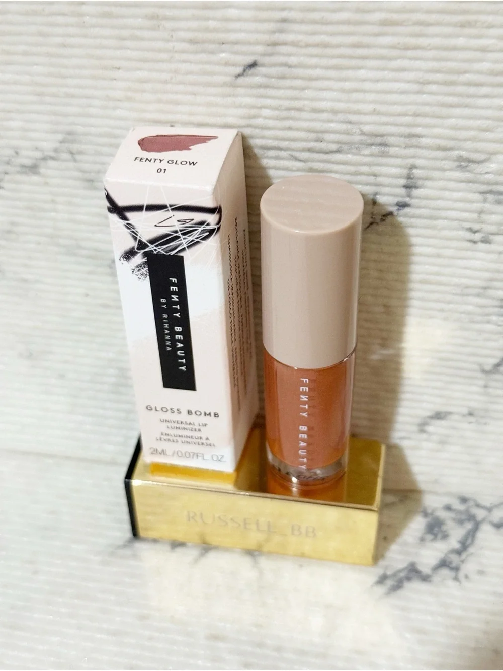 Fenty Beauty Gloss Bomb Lip Luminizer in Fenty Glow Shimmering Rose Nude